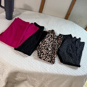 Victoria's Secret Pink, Black, and Leopard Leggings